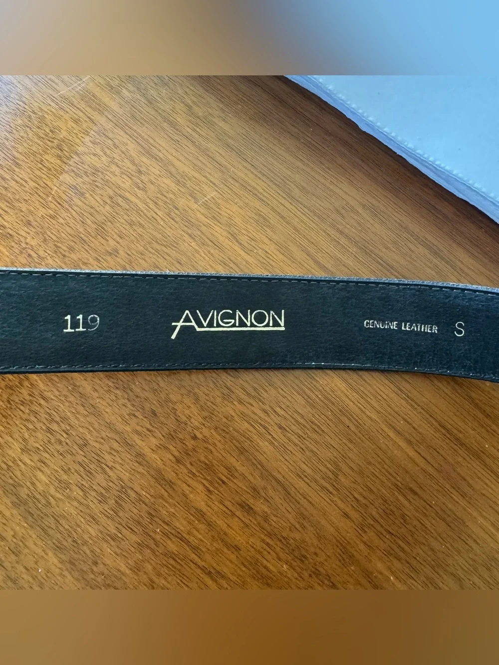 Vintage 80s Avignon Gold Chain Leather Belt Waist Accent NWT Small